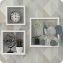 Ver imagem 1 de 3 Nichos para Quarto de Bebê Infantil Parede Branco