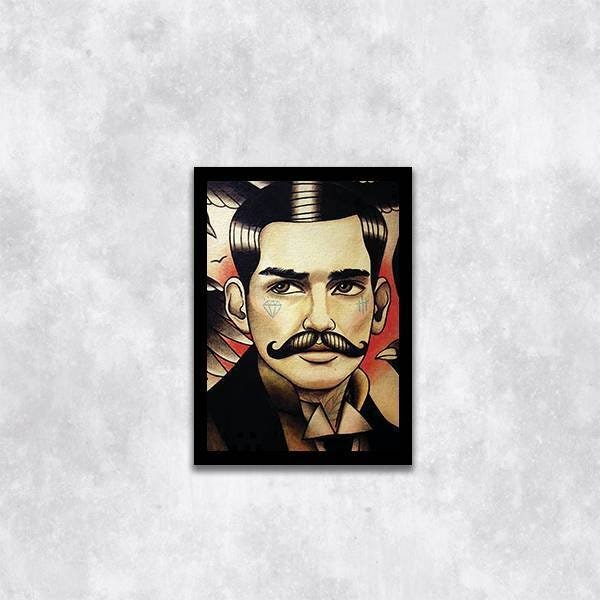 Quadro Decorativo Decorativo Homem Retrô Tatoo Style - 1