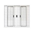 Ver imagem 1 de Janela Veneziana de Alumínio Abertura Central 6 Folhas sem Grade 100x120cm Branco Allo Esquadrias