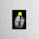 Ver imagem 1 de Quadro Decorativo Casal na Chuva com Sombrinha Amarela