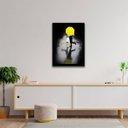 Ver imagem 2 de Quadro Decorativo Casal na Chuva com Sombrinha Amarela