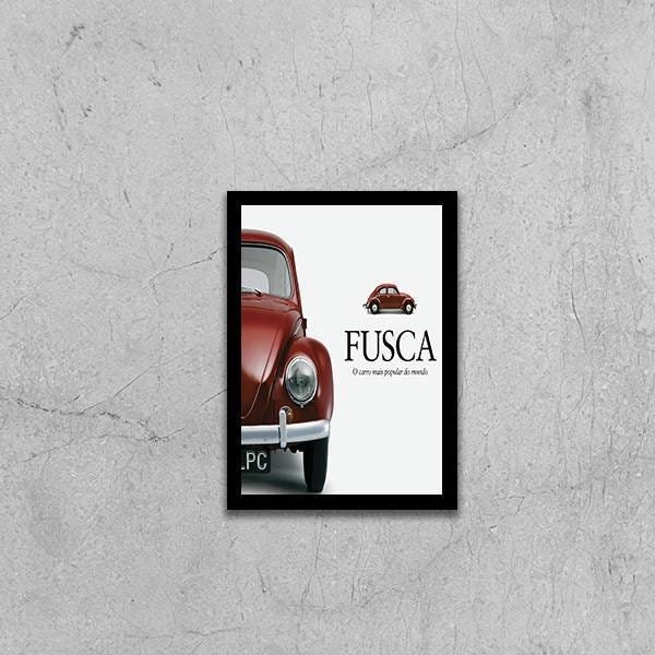 Quadro Decorativo Propaganda Fusca Vintage - 1