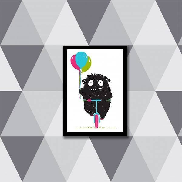 Quadro Decorativo Monstrinho com Balão - 1