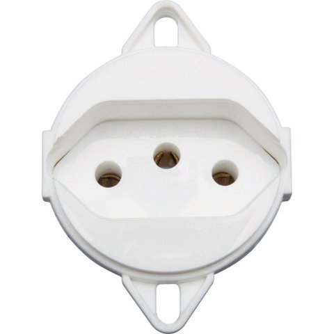 Tomada 2p+t para Tampa de Piso Tramontina 20 a 250 V Branca Tramontina