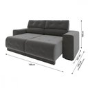 Ver imagem 2 de Sofá Retrátil e Reclinável 3 Lugares Tecido Veludo Cinza 3080 Mamflex