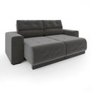 Ver imagem 1 de Sofá Retrátil e Reclinável 3 Lugares Tecido Veludo Cinza 3080 Mamflex