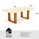 Ver imagem 3 de Sala de Jantar 180x90 Luna 6 Cadeiras Bom Pastor Naturale/Off Linho Off