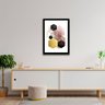 Quadro Decorativo Geométrico Hexágonos Preto e Dourado - 2