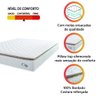 Colchão Casal Queen Molas Ensacadas City Pillow Top 158x198x23cm Branco/bege Hellen - 3