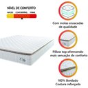 Ver imagem 3 de Colchão Casal Queen Molas Ensacadas City Pillow Top 158x198x23cm Branco/bege Hellen