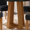 Ver imagem 3 de Mesa de Jantar Redonda 4 Lugares 100cm Ella N02 Ypê/Preto - Mpozenato