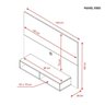 Painel Suspenso Notável Eros Para Tv De 43'' Nogal Trend - 3