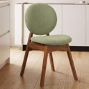 Ver imagem 3 de Cadeira para Sala de Jantar Cozinha Estofada Rattan Ibis L02 Bouclê Oliva - Lyam Decor