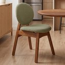Ver imagem 4 de Cadeira para Sala de Jantar Cozinha Estofada Rattan Ibis L02 Bouclê Oliva - Lyam Decor