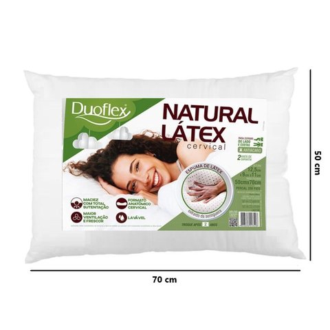 Travesseiro Natural Látex Cervical 11cm - Duoflex