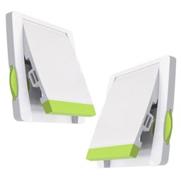Trava de Segurança para Porta Janela Deslizante Kit 2 Unidades Criança Bebe Pet Bloqueio Porta de Co - 1