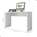 Ver imagem 2 de Mesa de Computador Retangular Escrivaninha Berline Moderno MDF MDP 127cm Branco Leão Móveis
