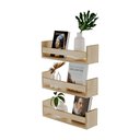 Ver imagem 2 de Kit 3 Prateleiras Porta Livros Carvalho 50 X 12cm Suporte Invisivel