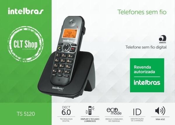 Kit Telefone sem Fio TS 5120 com Fone Ouvido Hc 10 Intelbras - 5