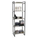 Ver imagem 3 de Kit 3 Estantes Livreiro Multiuso Prisma Estilo Industrial 60cm 5 Prateleiras C08 Snow - Mpozenato