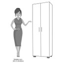 Ver imagem 4 de Estante Livreiro Multiuso 2 Portas Office Branco - Móveis Leão
