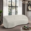 Ver imagem 1 de Sofá Decorativo Sala de Estar Bipartido 288cm Clarke Bouclê Offwhite G45 - Gran Belo