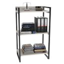 Ver imagem 3 de Kit 3 Estantes Livreiro Multiuso Prisma Estilo Industrial 60cm 3 Prateleiras C08 Snow - Mpozenato