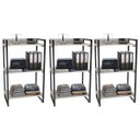 Ver imagem 1 de Kit 3 Estantes Livreiro Multiuso Prisma Estilo Industrial 60cm 3 Prateleiras C08 Snow - Mpozenato