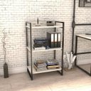 Ver imagem 2 de Kit 3 Estantes Livreiro Multiuso Prisma Estilo Industrial 60cm 3 Prateleiras C08 Snow - Mpozenato