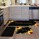 Ver imagem 2 de Kit de 3 Tapetes para Cozinha Girassóis Antiderrapante