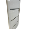 Porta de Aluminio Lambril Branco com Puxador e Friso Linha 25 - 210x80 Esquerda - 2