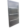 Porta de Alumínio Lambri Duplo 210x100 Preto C/ Puxador Completa - 2