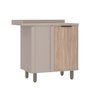 Balcão Canto Reto 95cm 1 Porta com Tampo Stylo Luciane Móveis Cinammon-cumaru - 1