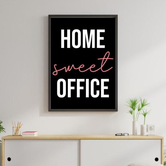 Quadro Decorativo Home Sweet Office - 1