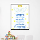 Ver imagem 1 de Quadro Decorativo Oração - Anjo da Guarda Azul