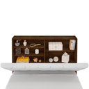 Ver imagem 6 de Cabeceira Box Isabella Solteiro Fixação no Box MDF-MDP Estofada Malbec Branco Framar