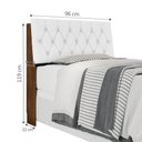 Ver imagem 4 de Cabeceira Box Isabella Solteiro Fixação no Box MDF-MDP Estofada Malbec Branco Framar