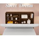 Ver imagem 5 de Cabeceira Box Isabella Solteiro Fixação no Box MDF-MDP Estofada Malbec Branco Framar