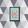 Quadro Decorativo Love Fundo Verde - 1