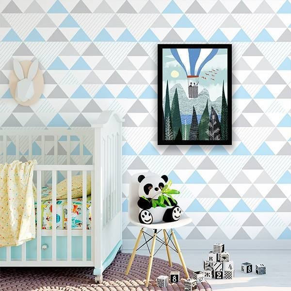 Quadro Decorativo Figurativo Paisagem com Balão - 2