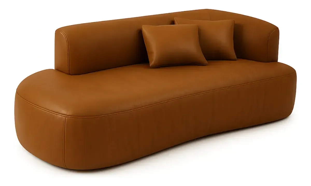Ver imagem 5 de Sofá Orgânico Versátil Abby 210 Cm - Zahav Estofados:bouclê/courino Sintético Marrom