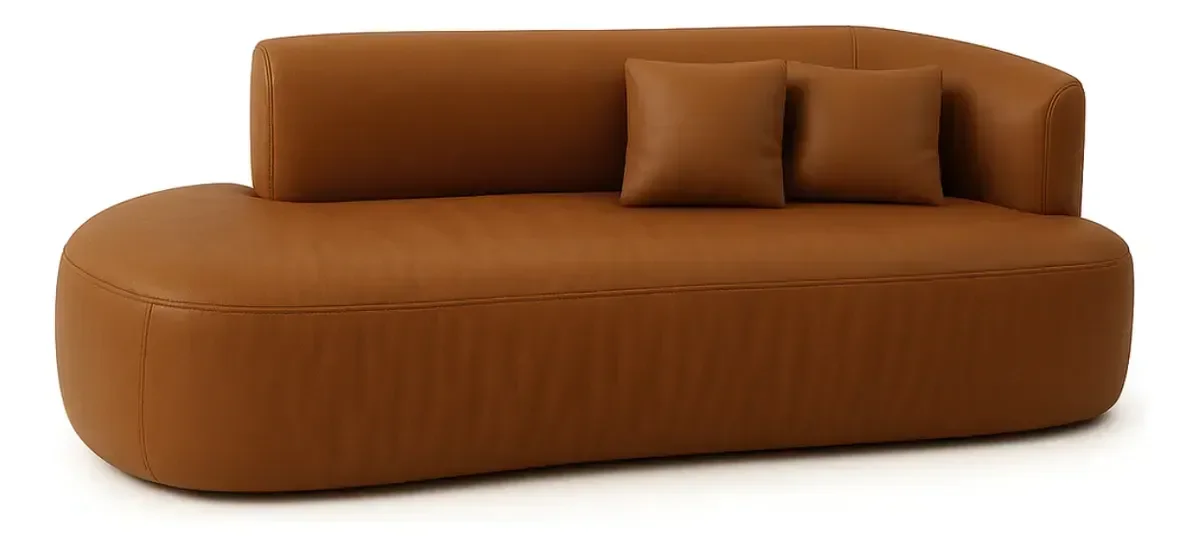 Ver imagem 6 de Sofá Orgânico Versátil Abby 210 Cm - Zahav Estofados:bouclê/courino Sintético Marrom