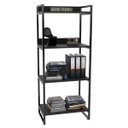 Ver imagem 3 de Kit 3 Estante Livreiro Prisma Estilo Industrial 60cm 4 Prateleiras C08 Preto Onix - Mpozenato