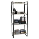 Ver imagem 3 de Kit 3 Estante Livreiro Multiuso Prisma Estilo Industrial 60cm 4 Prateleiras C08 Snow - Mpozenato