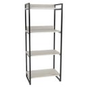 Ver imagem 6 de Kit 3 Estante Livreiro Multiuso Prisma Estilo Industrial 60cm 4 Prateleiras C08 Snow - Mpozenato