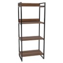 Ver imagem 6 de Kit 3 Estante Livreiro Prisma Estilo Industrial 60cm 4 Prateleiras C08 Nogal - Mpozenato