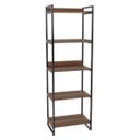 Ver imagem 6 de Kit 2 Estantes Livreiro Multiuso Prisma Estilo Industrial 60cm 5 Prateleiras C08 Nogal - Mpozenato