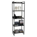 Ver imagem 3 de Kit 3 Estantes Livreiro Multiuso Prisma Estilo Industrial 60cm 5 Prateleiras C08 Preto Onix -