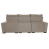 Sofá Retrátil e Reclinável 2.50m Molas Ensacadas e Costura Tripla Cama inBox Nobre Suede Bege - 6