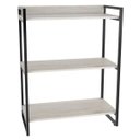 Ver imagem 6 de Kit 2 Estantes Livreiro Multiuso Prisma Estilo Industrial 80cm 3 Prateleiras C08 Snow - Mpozenato